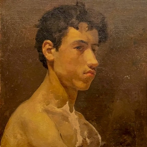Porträtbüste eines jungen Mannes von Pablo Picasso Selbstportrait (1895) - 17 "x 22" Fine Art Print