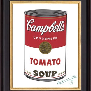 Andy Warhol 1984 Campbell&#39;s Tomato Soup Can 20&quot; x 11.5&quot; Fine Art Print