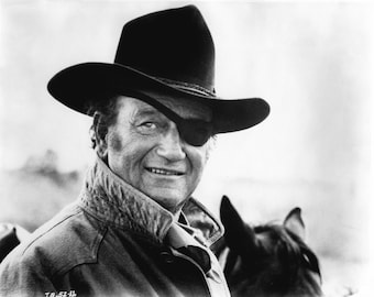John Wayne Hollywood Photograph Still True Grit (1969) Old Western Cowboy - 17" x 22" Fine Art Print