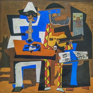 Pablo Picasso - Musicians with Masks (1921) - 17&quot; x 22&quot; Fine Art Print