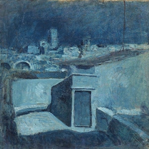 Pablo Picasso - The Roofs of Barcelona in Moonlight (1903) - 17&quot; x 22&quot; Fine Art Print