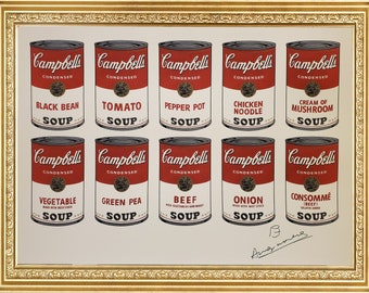Andy Warhol - Latas de sopa Campbell (1984) NO ENMARCADO - Impresión de bellas artes de 20" x 12"