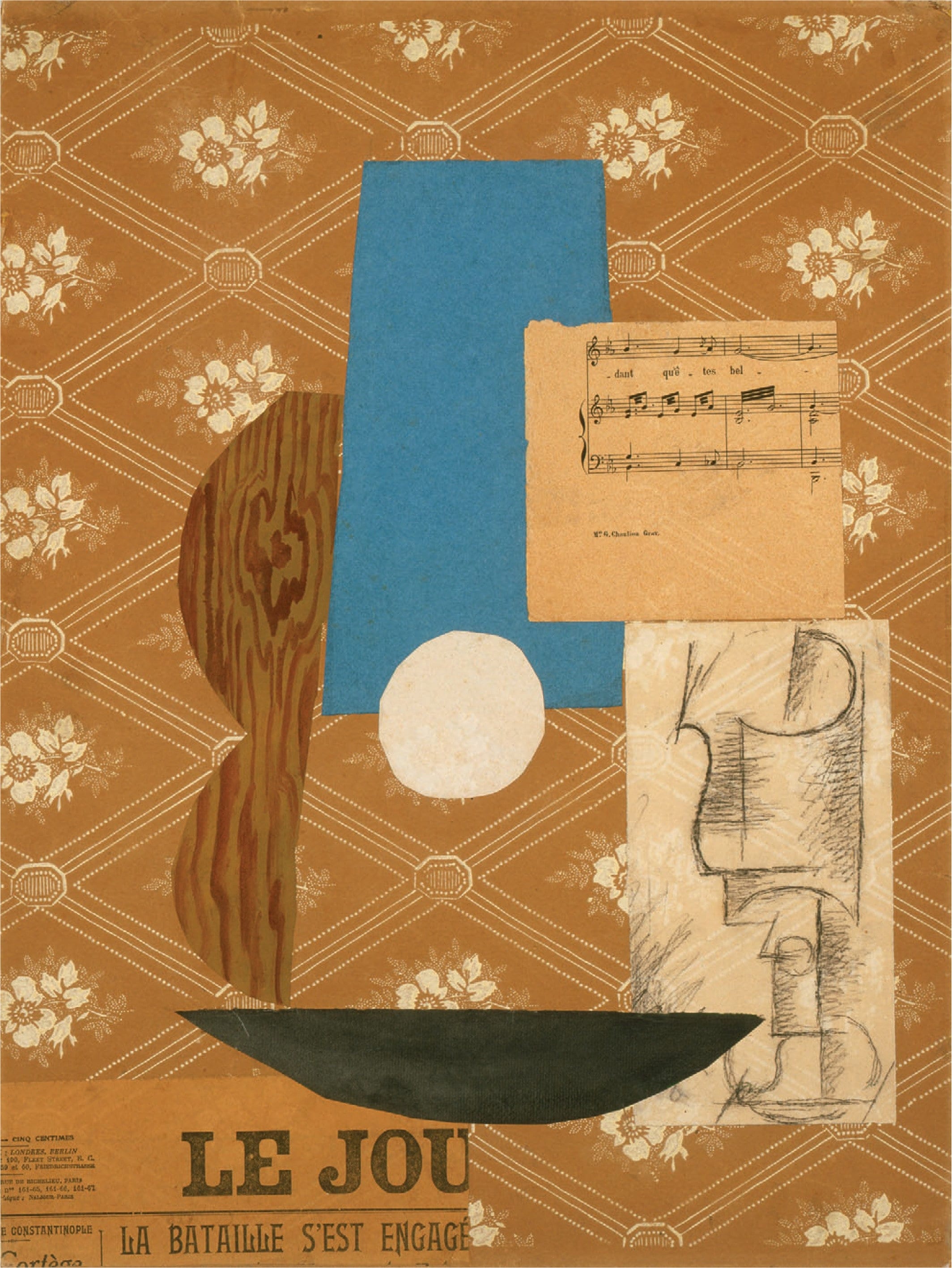 パブロ・ピカソ - ギター、楽譜、ワイングラス (1912) - 17