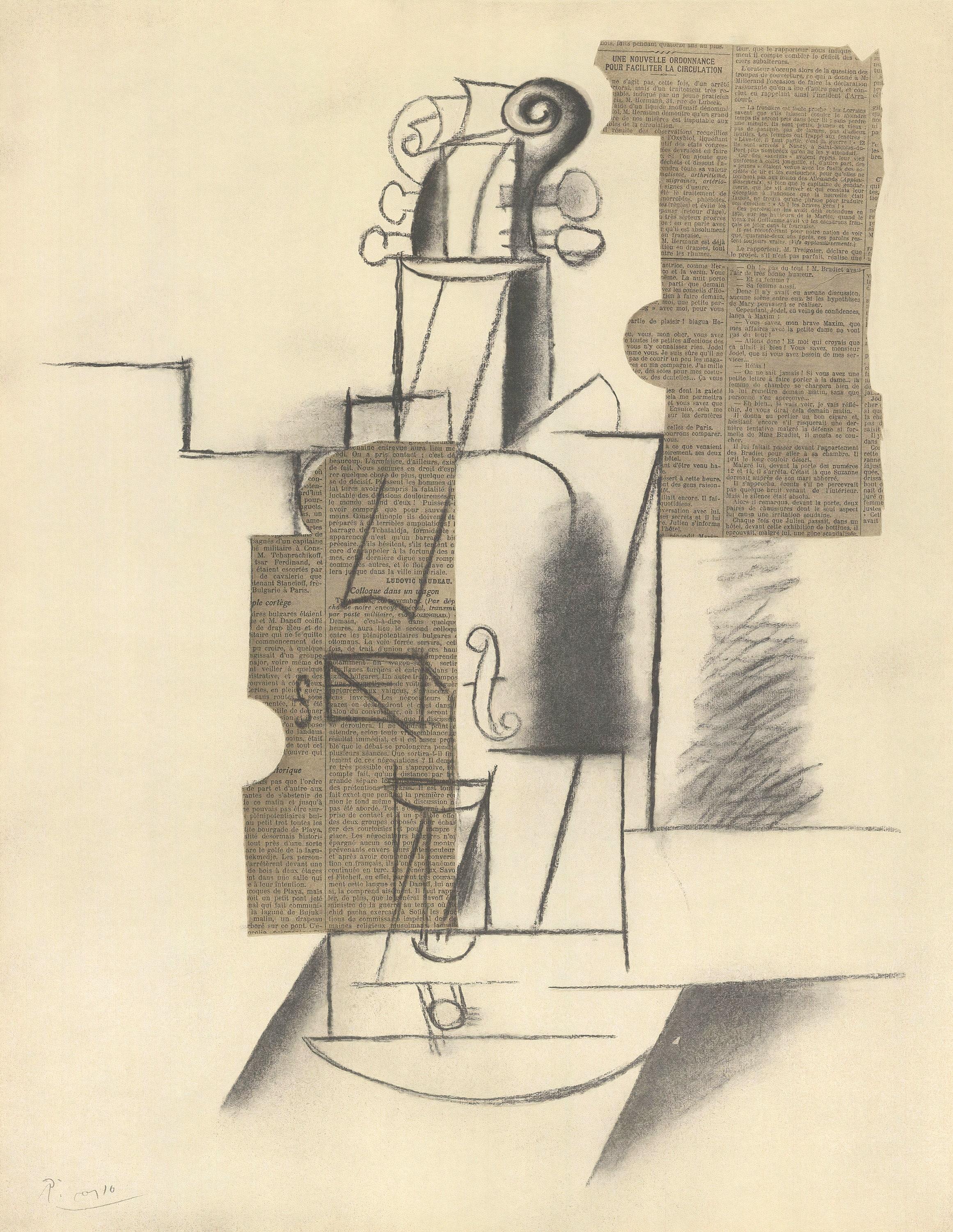 Pablo Picasso - Violin (1912) Music Art Cubism - 17