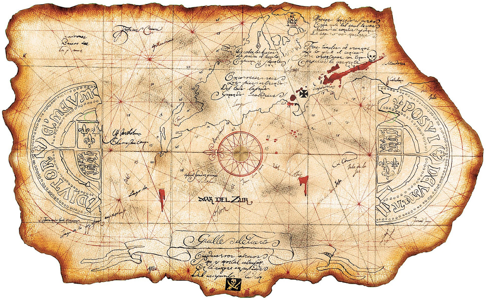 GOONIES 宝の地図 レプリカ グーニーズ MAP Goonies One-eyed Willie's Pirate Treasure Map Movie Prop - 17