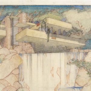 Frank Lloyd Wright - Falling Water House Architectuur (1935) - 17" x 22" Fine Art Print