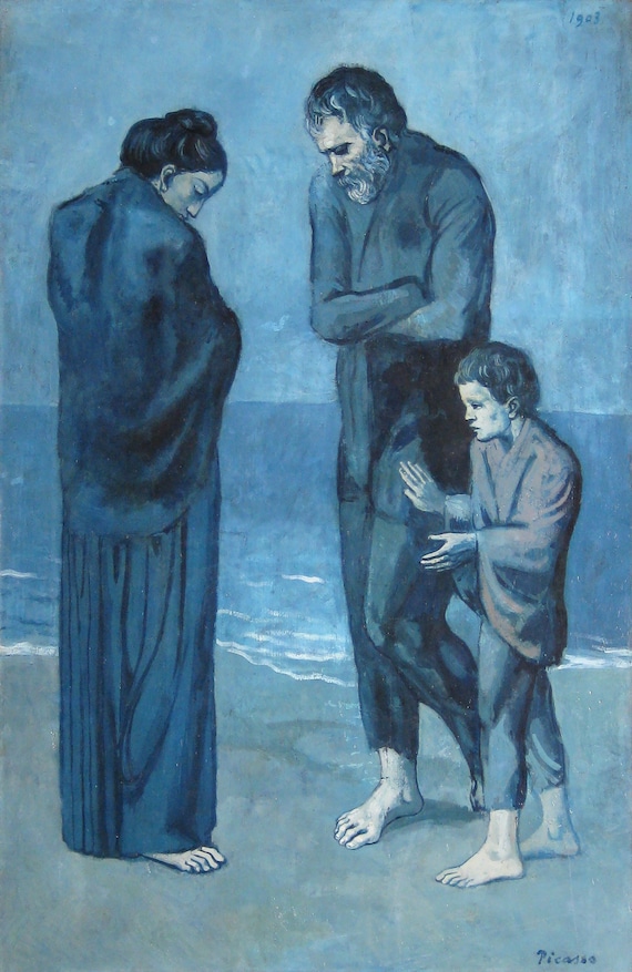 Pablo Picasso - the Tragedy (1903) Blue Period - 17