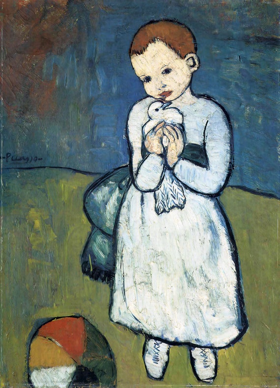 パブロ・ピカソ、Child with a dove、希少な画集より パブロ・ピカソ、Child with a dove、希少な画集より Picasso child