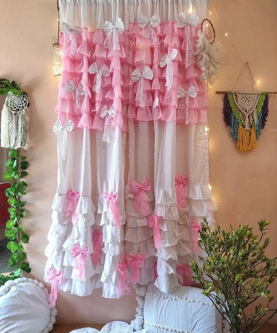 Barbie Bow Ruffle Curtain... - Etsy