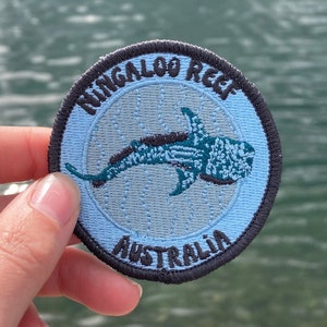 Ningaloo Reef patch whale shark patch australia travel patch colorful collectible souvenir patch for scuba divers gifts for diver traveller