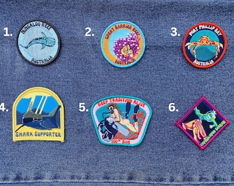 Scuba Diving Patches - Gifts and Souvenirs for Scuba Divers, Colorful Travel Patches