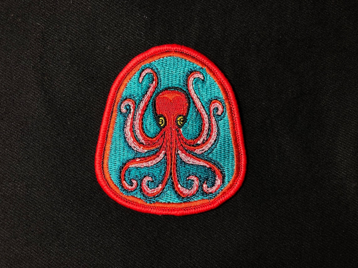Octopus Patch - Embroidered Art Patch for Marine Biologists and Scuba ...