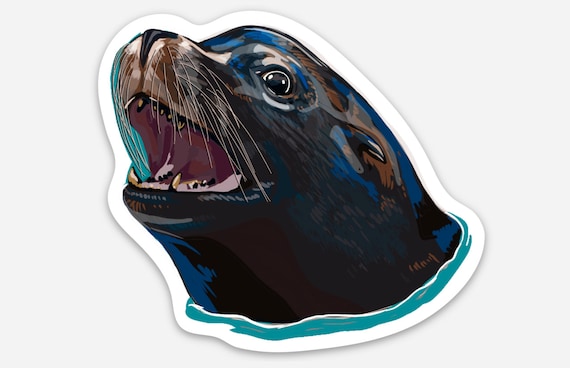 Funny Sea Lion Sticker - Marine Biologist Gift