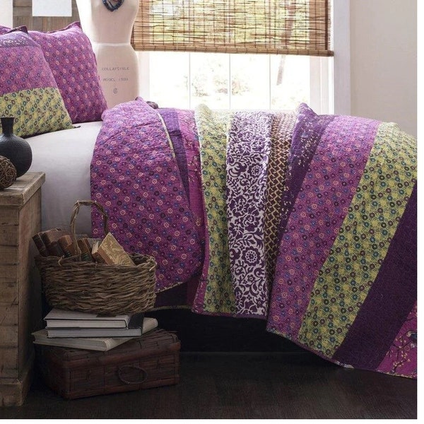 Queen Lush Decor Royal Empire 3 Piece Quilt, Royal Empire Plum