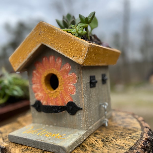 Birdhouse Planter Etsy Canada