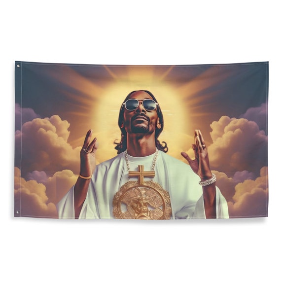 Snoop Dogg Jesus Tapestry Divine Stoner Hiphop Tapestry Hilarious