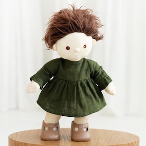 PDF dress sewing pattern for dolls. Dolls clothes - Princess dress with long sleeves. English guide. Suitable for 30-35cm/12&quot;-14&quot; doll.