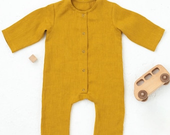PDF Sewing Pattern for Jumpsuit. Boys & Girls Long sleeves Jumpsuit in sizes from Newborn to 6 years. Sewing guide in English.