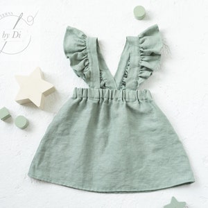 PDF sewing pattern of the skirt with a ruffled braces. Easy DIY project with a sewing guide. Skirt for 1-5 years girl.