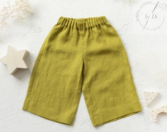 PDF file for the sewing pattern of Cropped Zoja Culottes for kids. Sizes 2-6 years.