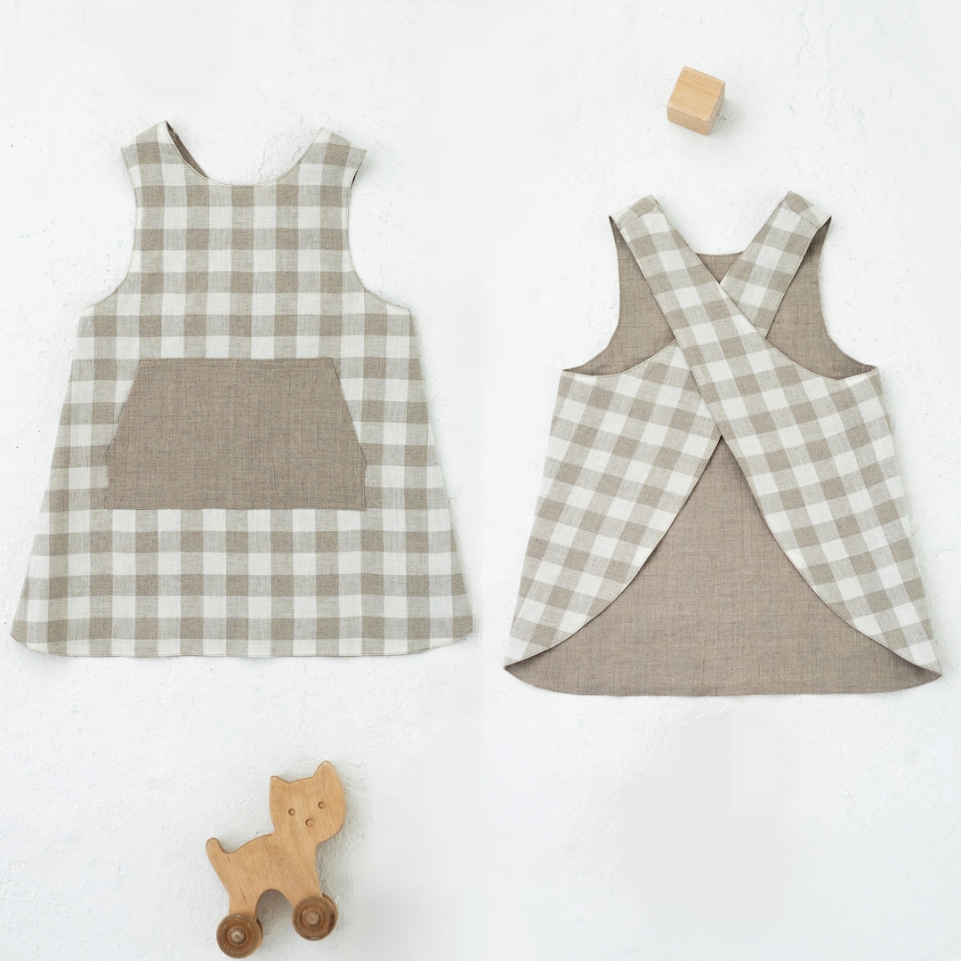 Amazon.com: Green Solid Half Waist Apron with 3 Pockets for