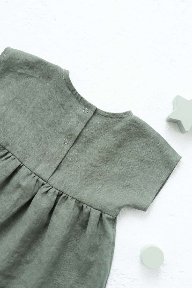Patron de couture PDF pour robe tunique Jacky. Robe d'été à manches courtes pour fille de 1 mois à 6 ans image 5