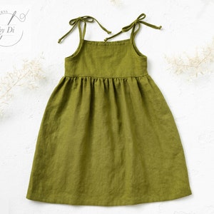 Patrón de costura PDF vestido Lily para niña de 2-8 años. Vestido de verano holgado con tirantes. Patrón de costura fácil para principiantes. imagen 1