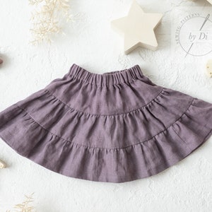 PDF sewing pattern of the ruffled skirt MAJA for your girl. Easy DIY project with a sewing guide. Skirt for 2-7 years girl.