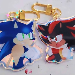 Sonic And Shadow Matching Keychains