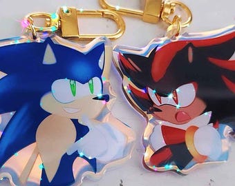Sonic And Shadow Matching Keychains