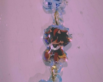 Linked (human) Hedgehog Keychain (Sonic, Shadow, and Silver)