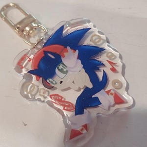 Kopfhörer Jamming stilisierte Sonic The Hedgehog Keychain