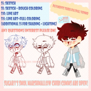 ¡Encargo de Chibi de Sugary! (Anime/Dibujos animados/Juego/Kpop/Oc/Personaje original)