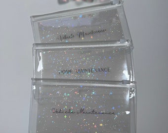 Starlight Vellum Custom Dashboard Inserts | Transparent Zippered Envelopes | Cash Envelope System | Sinking Funds