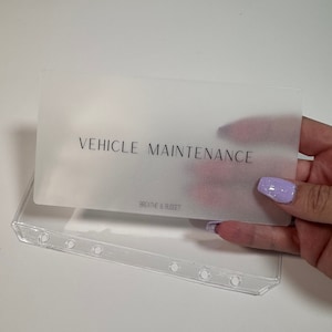 Tableros personalizados de vitela mate / Sobres transparentes con cremallera / Sistema de sobres para efectivo / Fondos de amortización