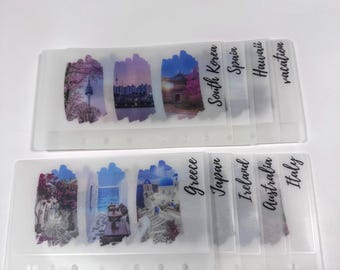 Global Adventures Collection | Travel-Themed Cash Envelopes | Matte Vellum