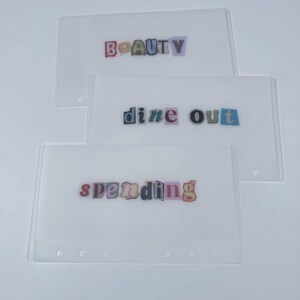 Ransom Note Collection | Matte Vellum Cash Envelopes | Matte | Laminate | Cash Envelope System | Sinking Funds image 1