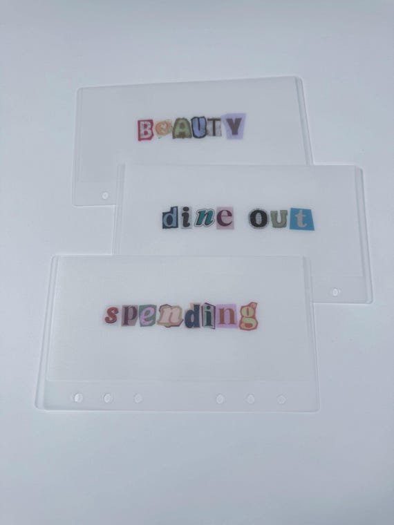 Ransom Note Collection | Matte Vellum Cash Envelopes | Matte | Laminate | Cash Envelope System | Sinking Funds