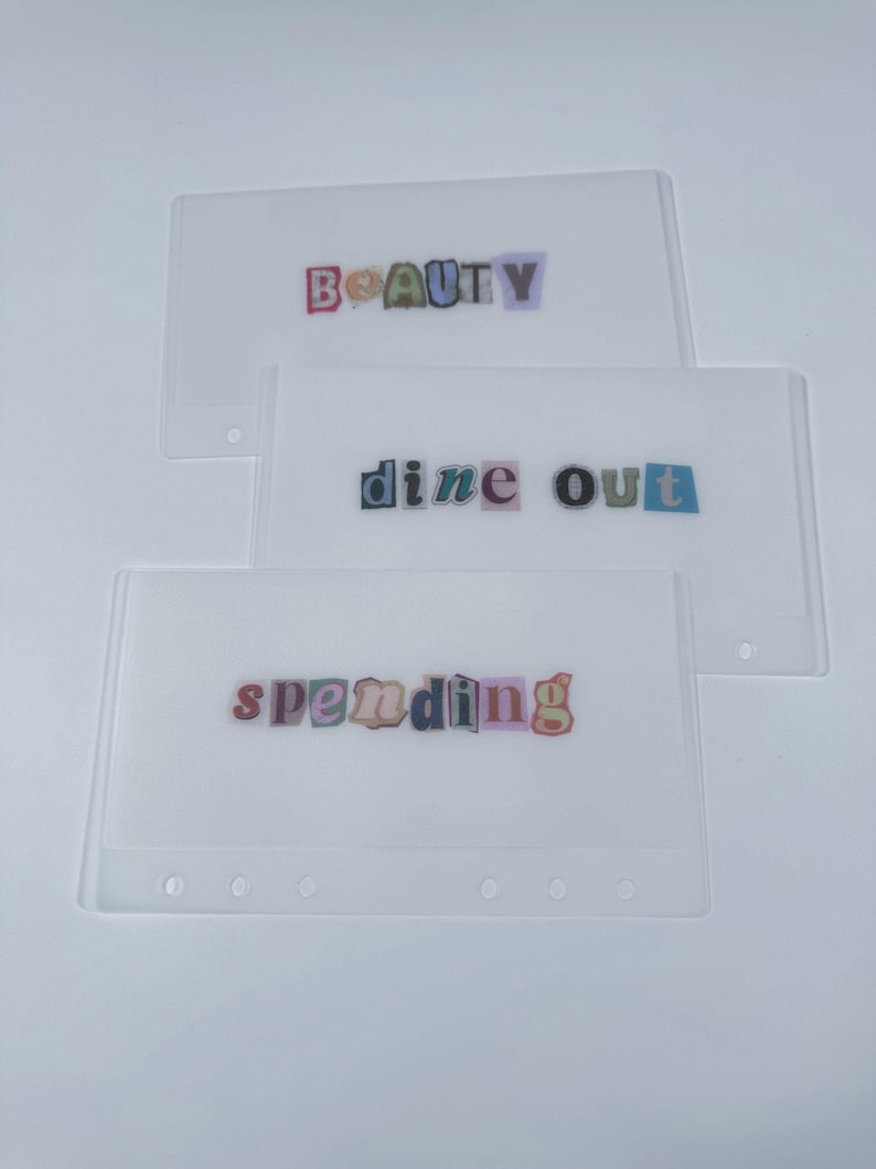Ransom Note Collection | Matte Vellum Cash Envelopes | Matte | Laminate | Cash Envelope System | Sinking Funds image 1