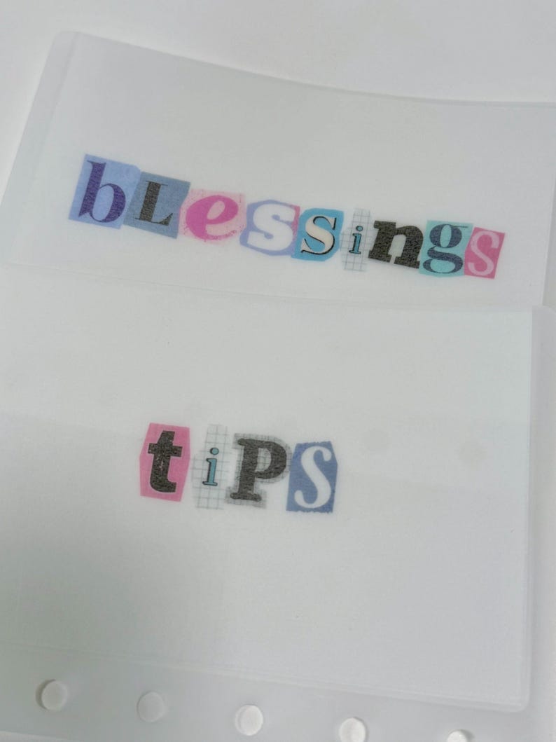 Ransom Note Collection | Matte Vellum Cash Envelopes | Matte | Laminate | Cash Envelope System | Sinking Funds image 3