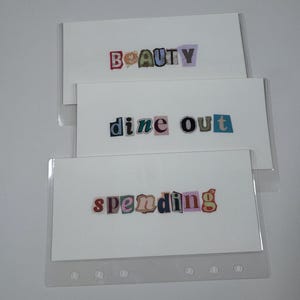 Ransom Note Collection | Matte Vellum Cash Envelopes | Matte | Laminate | Cash Envelope System | Sinking Funds image 5