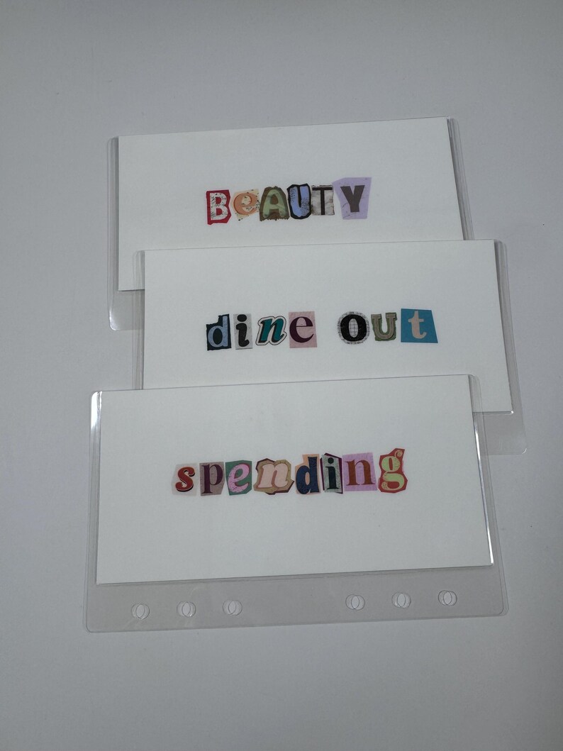 Ransom Note Collection | Matte Vellum Cash Envelopes | Matte | Laminate | Cash Envelope System | Sinking Funds image 5