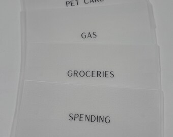 READY TO SHIP | Matte Vellum Cash Envelopes | Matte | Laminate | Cash Envelope System | Sinking Funds
