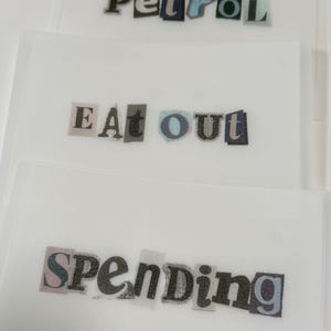 Ransom Note Collection | Matte Vellum Cash Envelopes | Matte | Laminate | Cash Envelope System | Sinking Funds image 4