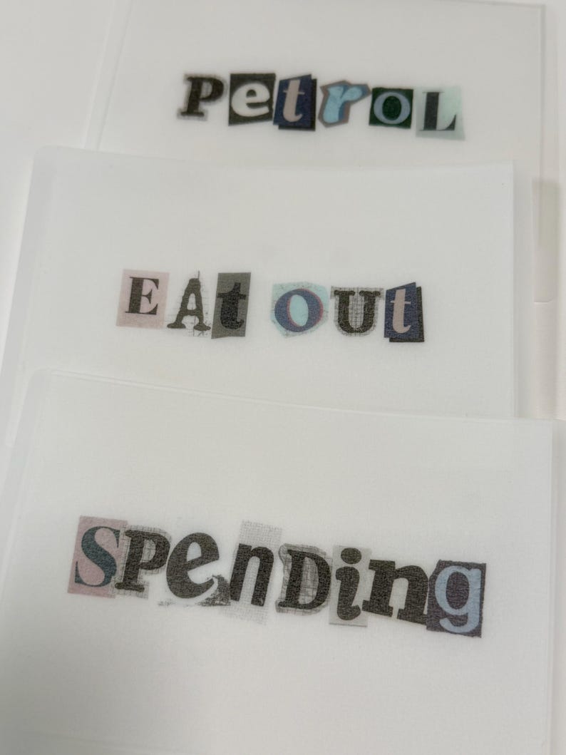Ransom Note Collection | Matte Vellum Cash Envelopes | Matte | Laminate | Cash Envelope System | Sinking Funds image 4