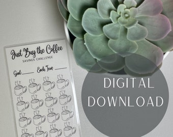 Coffee | Savings Challenges | Digital Download | Just Buy the Coffee