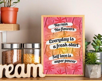 Mental Health, Print PosterUnframed Prints, Motivational Quotes, bedroom Decor, Wall Art, Wall Decor, Graduation Gifting, Mental Wellbeing,