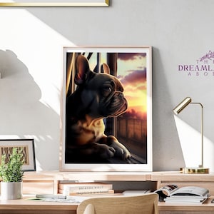 French Bulldog Wall Art, Frenchie Portrait, Gift for Frenchie Lover, Frenchy Mom/Dad, Frenchi Art, Bulldog Nation, Digital Download