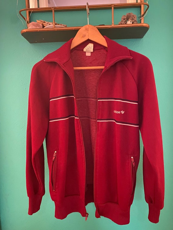 Vintage Adidas Red Jacket Track Sports Jacket - image 1