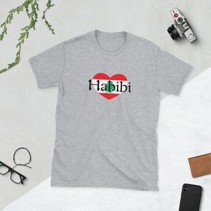Habibi Lebanon Flag Short-Sleeve Unisex T-Shirt